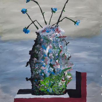 Malarstwo zatytułowany „Unborn Flower” autorstwa Oliver Przemus, Oryginalna praca, Akryl