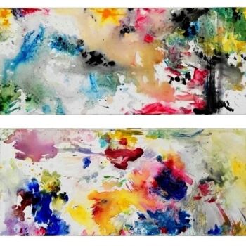 Pintura intitulada "Poème chromatique" por Olivia Appelius, Obras de arte originais, Acrílico