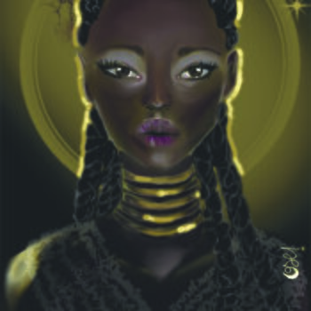 Arts numériques intitulée "Goddess Krita" par Olivia Hoarau, Œuvre d'art originale, Peinture numérique