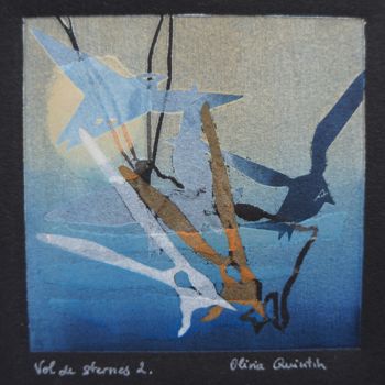 Отпечатки и Гравюры под названием "Vol de sternes 2" - Olivia Quintin, Подлинное произведение искусства, гравюра