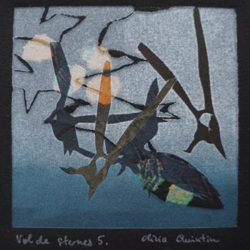 印花与版画 标题为“Vol de sternes 5” 由Olivia Quintin, 原创艺术品, 雕刻