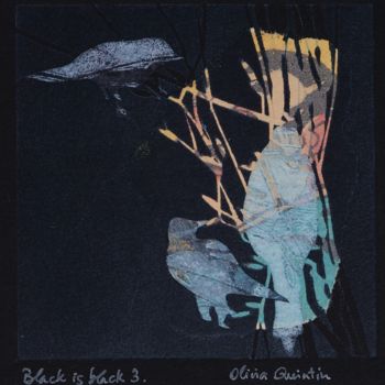 "black is black 3" başlıklı Baskıresim Olivia Quintin tarafından, Orijinal sanat, Gravür