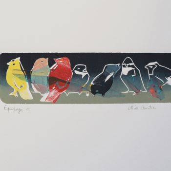 Gravures & estampes intitulée "Equipage 1" par Olivia Quintin, Œuvre d'art originale, Gravure