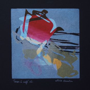 Incisioni, stampe intitolato "Tasse à café 12" da Olivia Quintin, Opera d'arte originale, incisione