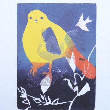 Printmaking titled "Songbird 6" by Olivia Quintin, Original Artwork, Engraving