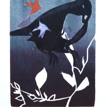 "Songbird 7" başlıklı Baskıresim Olivia Quintin tarafından, Orijinal sanat, Gravür