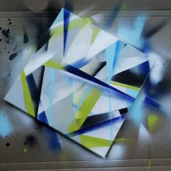 Painting titled "L infodémie" by Olivier Alias Zit. Zit_spdc, Original Artwork, Spray paint Mounted on Wood Stretcher frame