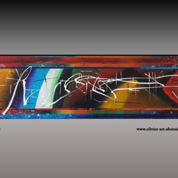 Ζωγραφική με τίτλο "Graffiti" από Olivier Art Abstrait, Αυθεντικά έργα τέχνης, Ακρυλικό Τοποθετήθηκε στο Ξύλινο φορείο σκελε…