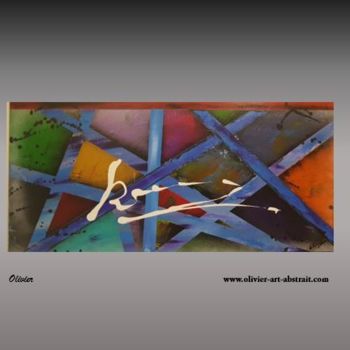 Pittura intitolato "Mosaïque" da Olivier Art Abstrait, Opera d'arte originale, Acrilico Montato su Telaio per barella in leg…