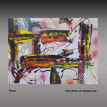 Painting titled "The  Path" by Olivier Art Abstrait, Original Artwork, Acrylic Mounted on Wood Stretcher frame