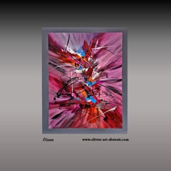 Painting titled "INTI" by Olivier Art Abstrait, Original Artwork, Acrylic Mounted on Wood Stretcher frame