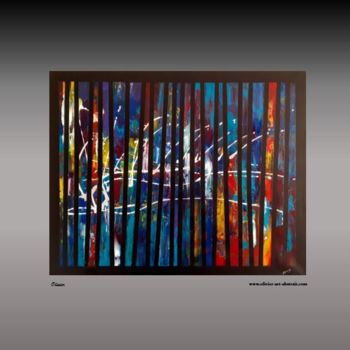 Painting titled "Thémis" by Olivier Art Abstrait, Original Artwork, Acrylic Mounted on Wood Stretcher frame