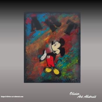 「Happy M」というタイトルの絵画 Olivier Art Abstraitによって, オリジナルのアートワーク, アクリル