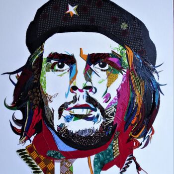Collages titled "Ernesto Che Guevara" by Olivier Bouvard, Original Artwork, Collages