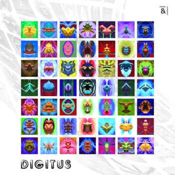 제목이 "DIGITUS"인 디지털 아트 Olivier Calvez로, 원작, 포토 몽타주