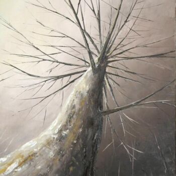 Peinture intitulée "le grand frêne" par Olivier Dazelle, Œuvre d'art originale