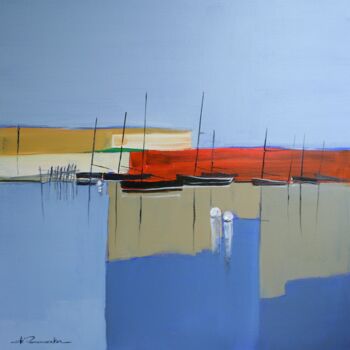 Painting titled "ST 2338" by Olivier De Pannemaecker, Original Artwork, Acrylic Mounted on Wood Stretcher frame