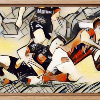 Painting titled "Rugby série 3#17.jpg" by Olivier De Tullasky, Original Artwork, Acrylic