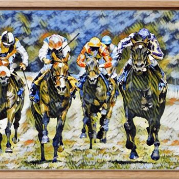 Painting titled "Horse série 5#17" by Olivier De Tullasky, Original Artwork, Acrylic