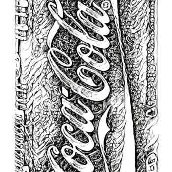 Drawing titled "Coca 1#17" by Olivier De Tullasky, Original Artwork, Ink