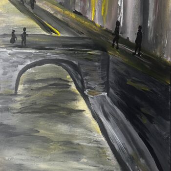 Peinture intitulée "Promenade sur le po…" par Olivier De Pooter, Œuvre d'art originale, Acrylique