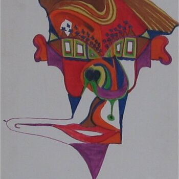 Drawing titled "Personnages" by Olivier Dumont, Original Artwork