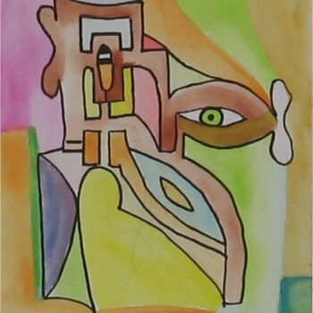 Painting titled "Aquarelle 3" by Olivier Dumont, Original Artwork