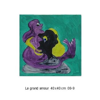 Painting titled "Le grand amour" by Olivier Dumont, Original Artwork