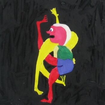 Pintura titulada "La danse folle" por Olivier Dumont, Obra de arte original