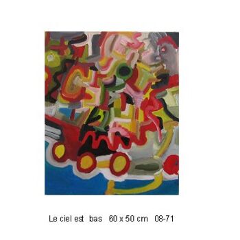 Painting titled "Le ciel est bas" by Olivier Dumont, Original Artwork