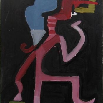 Painting titled "Elastic man" by Olivier Dumont, Original Artwork