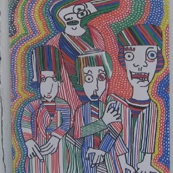 Peinture intitulée "Le quatuor 1" par Olivier Dumont, Œuvre d'art originale