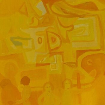 Картина под названием "Camaïeu: le jaune" - Olivier Dumont, Подлинное произведение искусства