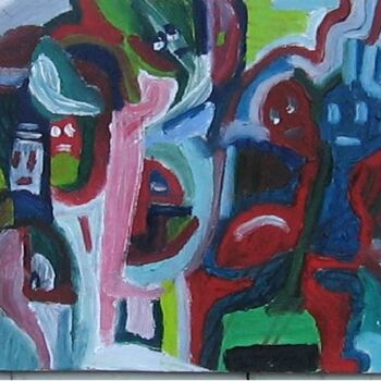 Painting titled "Têtes chercheuses" by Olivier Dumont, Original Artwork, Acrylic