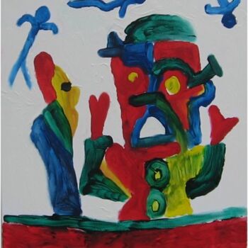 Painting titled "Jongleur d'enfants" by Olivier Dumont, Original Artwork