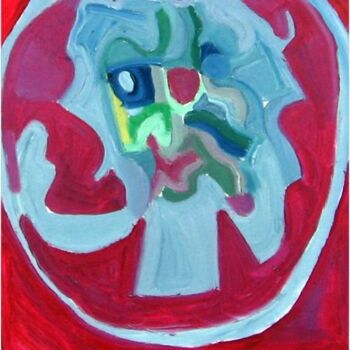 Peinture intitulée "La tête dans le rou…" par Olivier Dumont, Œuvre d'art originale