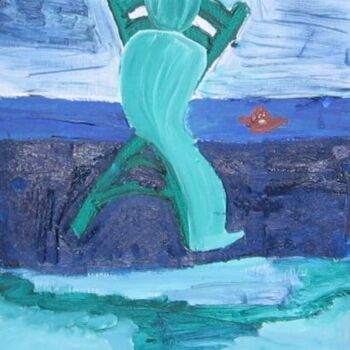 Peinture intitulée "Un homme à la mer !…" par Olivier Dumont, Œuvre d'art originale