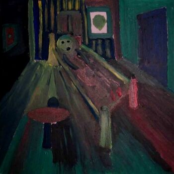 Malerei mit dem Titel "Insomnie" von Olivier Dumont, Original-Kunstwerk