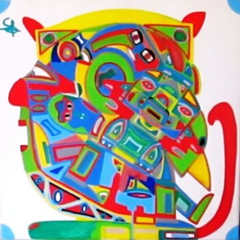 Malarstwo zatytułowany „Un-chat-comme-les-a…” autorstwa Olivier Dumont, Oryginalna praca, Akryl