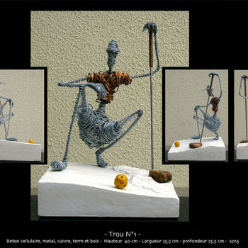 Escultura intitulada "Trou n°1" por Olivier Grolleau, Obras de arte originais, Metais