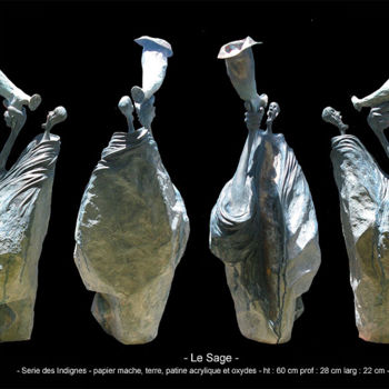 Sculpture titled "Le Sage - (série de…" by Olivier Grolleau, Original Artwork