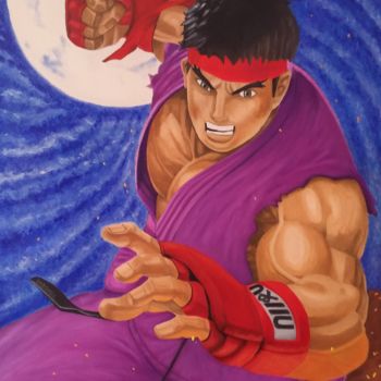 Peinture intitulée "Ryu" par Olivier Jadouille, Œuvre d'art originale, Huile