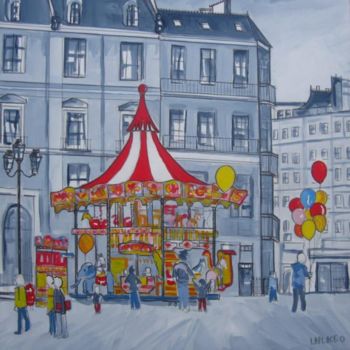 Pintura intitulada "manege a paris" por Olivier Laplace, Obras de arte originais