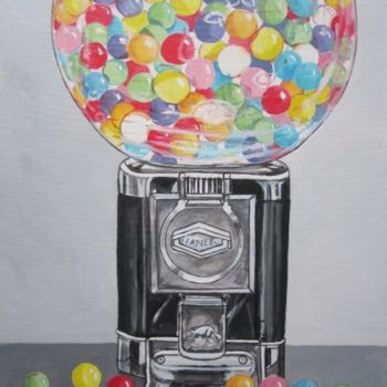Pittura intitolato "bubble gum" da Olivier Laplace, Opera d'arte originale