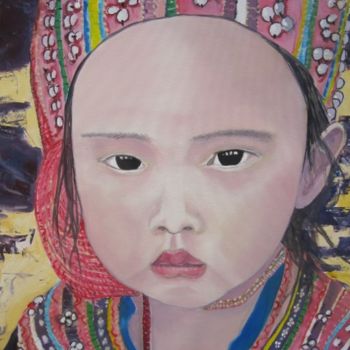 Pittura intitolato "tibetain-tableaupf.…" da Olivier Laplace, Opera d'arte originale