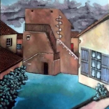 Painting titled "Charroux" by Olivier Leclercq (Oyans), Original Artwork