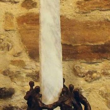 Скульптура под названием "Le monolithe 2" - Olivier Lecourtois, Подлинное произведение искусства, Бронза