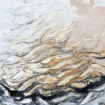 Painting titled "L’envol… (PAYSAGE A…" by Olivier Messas, Original Artwork, Acrylic Mounted on Wood Stretcher frame