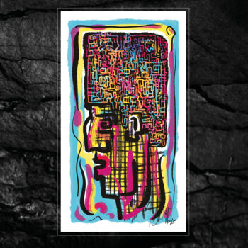 Grafika cyfrowa / sztuka generowana cyfrowo zatytułowany „NEZ CASSE 45x70 cm” autorstwa Olivier Nonis, Oryginalna praca, Mal…