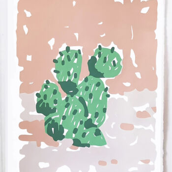 "Cactus" başlıklı Baskıresim Olivier Rocheau tarafından, Orijinal sanat, Gravür